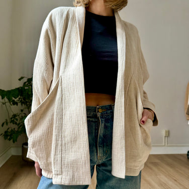 7115 by Szeki Sumo Jacket in Oatmeal- retail $336, Small