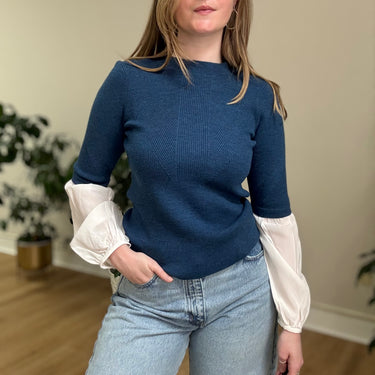 Veronica Beard NWT Tucci Mixed Media Sweater, Small