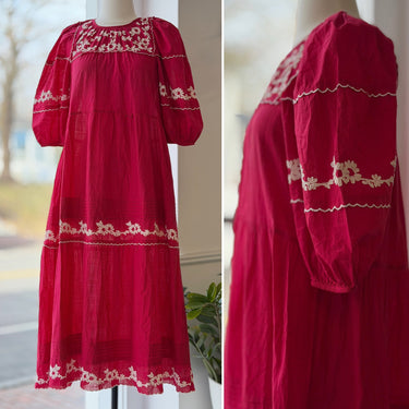 The Great Heirloom Red Rose Dress, Small