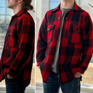 Woolrich Vintage Buffalo Plaid Wool Shirt, Men's Medium