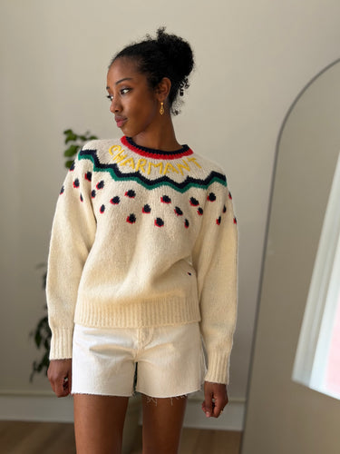 Clare V Charmant Fair Isle Sweater, Small