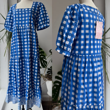 SZ NWT Divya Gingham Dress, Large