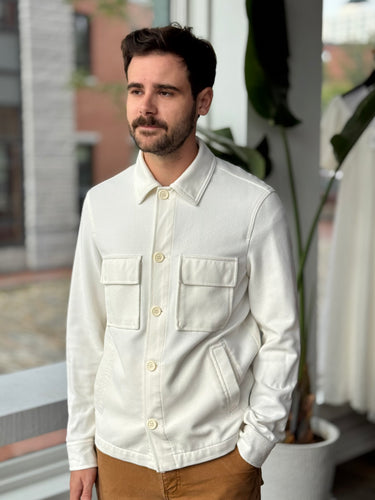 Zara White Shirt Jacket, Men's Small