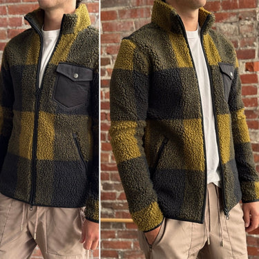 Todd Snyder x LL Bean Sherpa Plaid Fleece Jacket, Men's XSmall