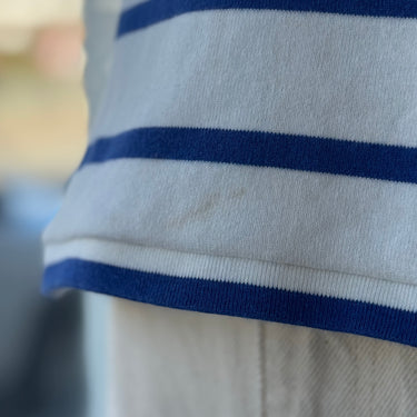 La Ligne Breton Tee Blue Stripe Long Sleeve Shirt, Small