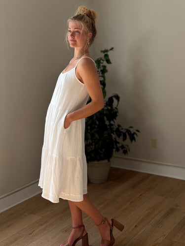 Mikoh Tokelau Ivory Gauzy Dress, 1/Small