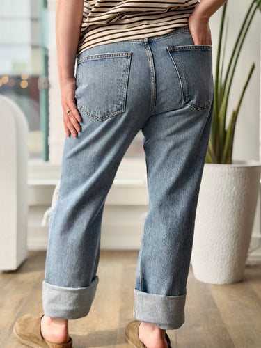 Agolde Distressed Knee Lana Jeans, 31