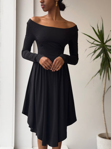 Danielle Guizio Black Ballerina Dress, Small