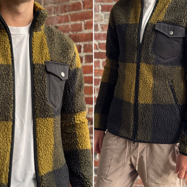 Todd Snyder x LL Bean Sherpa Plaid Fleece Jacket, Men's XSmall