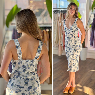 Reformation Beauden V Neck Maxi Floral Dress, Small