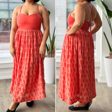 The Great Camelia Eyelet Maxi Dress in begonia, 3