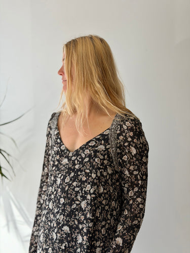Intermix Black Paisley Floral Dress, 8