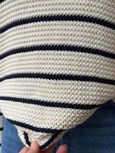 Alex Mill Button Back Crewneck Stripe Sweater - as is, XSmall