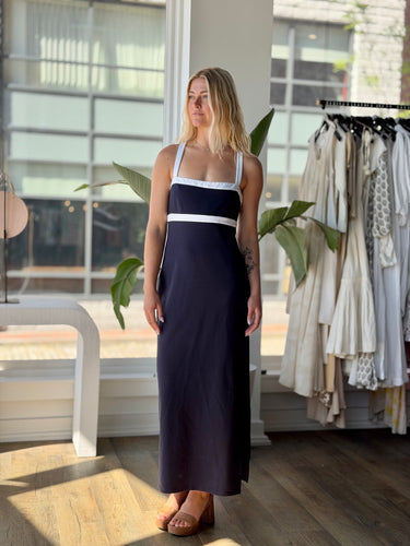 Staud Augustine Knit Square Neck Maxi Dress, Large