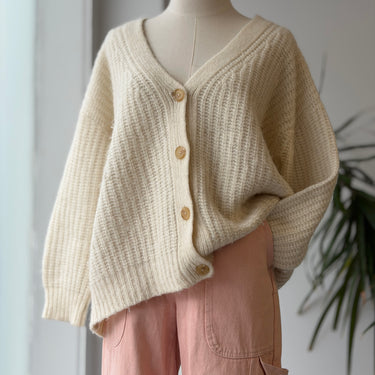 Jenni Kayne Cream Cocoon Cardigan, Small