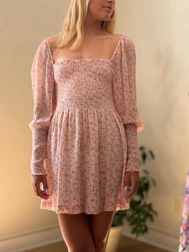 hill house pink dress Hill House Pink Floral Mini Dress, Medium – Haberdashery Resale Clothing Co