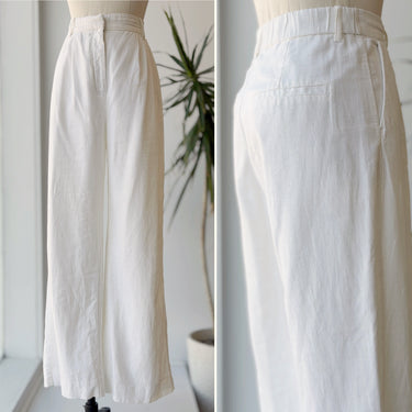 Abercrombie & Fitch Ivory Pleated Wide Leg Pants - as is, Medium