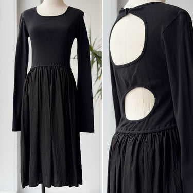 Atelier Delphine Black Open Back Dress, XS/S