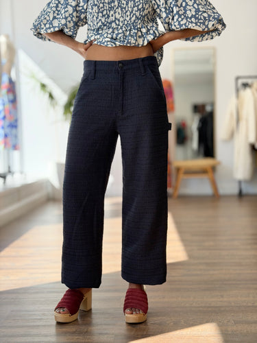Rag & Bone Amaya Tweed Navy Carpenter Pants, 24
