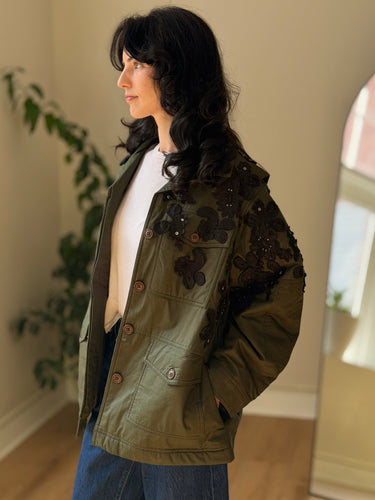 Sea NY Sabine Embroidered Utility Jacket, Small