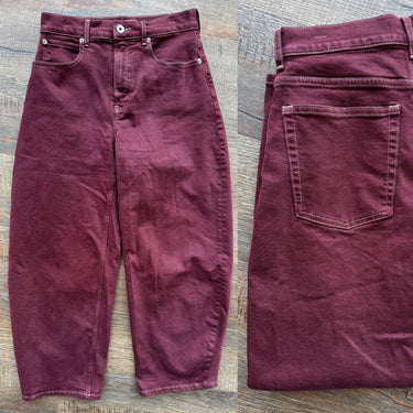 Everlane Burgundy Barrel Pants, 27R