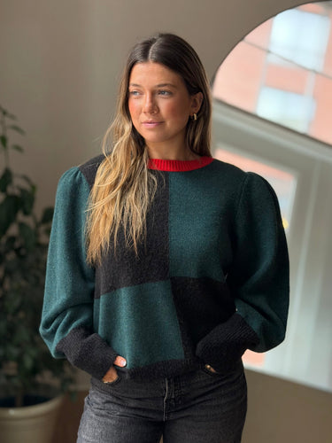 Clare V NWT Mariella Check Sweater, XXLarge