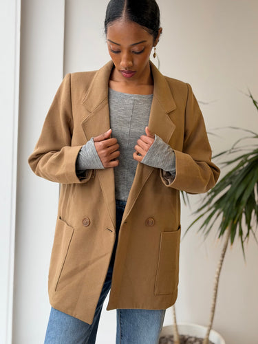 Moussy NWT PLAID DOUBLE Jacket in Chestnut Brown, 1/Small