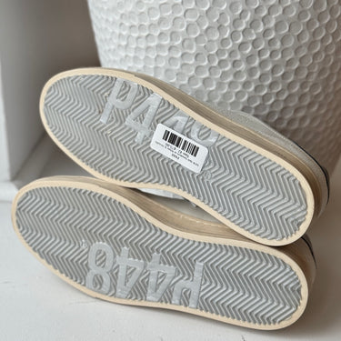 P448 NEW Bali Sneakers in White & Metallic, 42