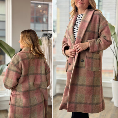 Xirena Long Plaid Duster, Small