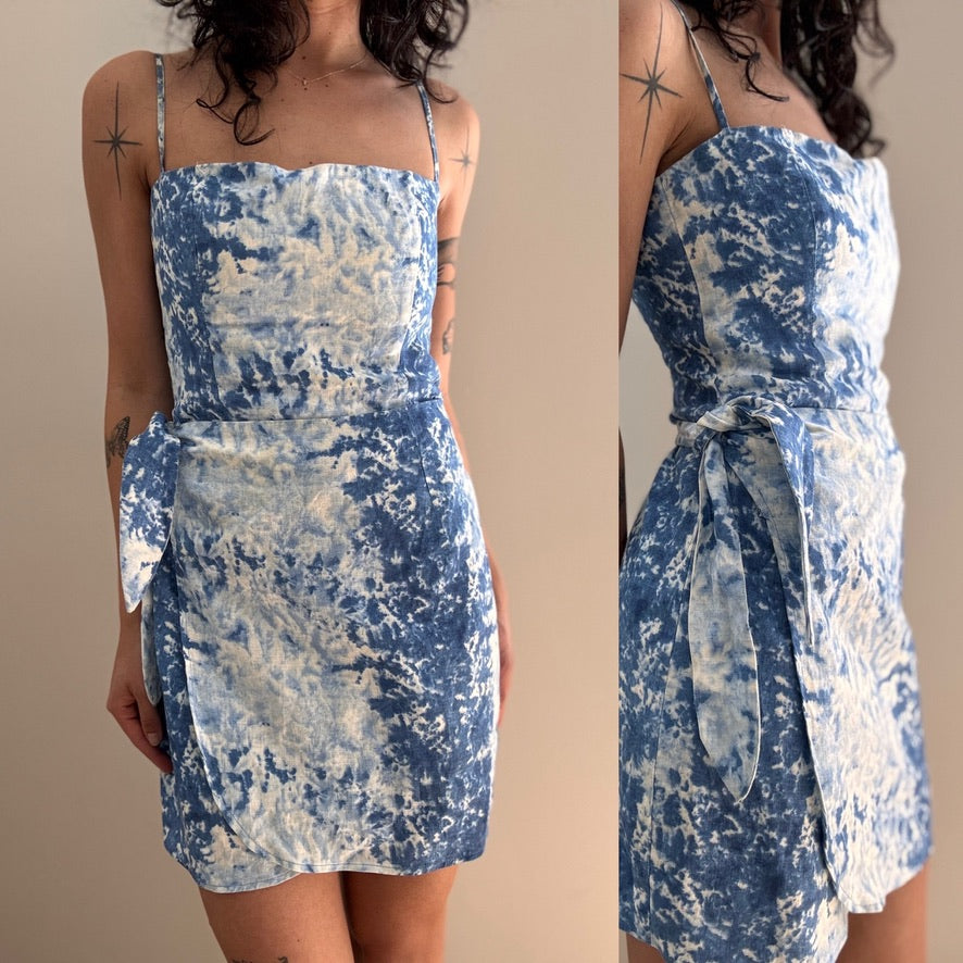 Reformation Merseilles Shibori Tie Dye Dress 100% Linen, 6 – Haberdashery  Resale Clothing Co.