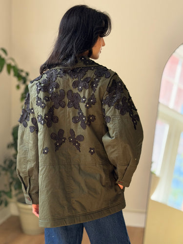 Sea NY Sabine Embroidered Utility Jacket, Small