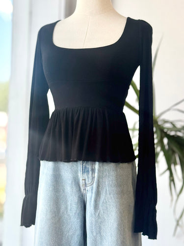 Stone Cold Fox Black Scoop Neck Top, 0