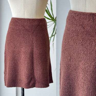 By Together Chocolate Knit Skirt, Large