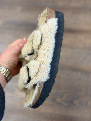 Papillio Birkenstock Shearling Arizona Sandals - as is, 37/6 narrow
