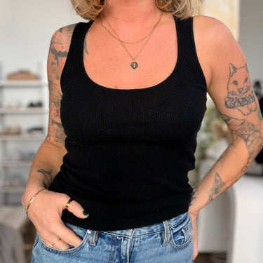 Re/Done Black Tank, XSmall