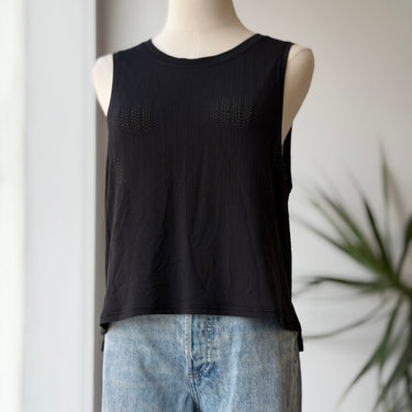 Lululemon Black Mesh Tank Top, Medium