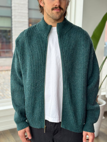 LL Bean Wool Full Zip Sweater, Men's XLarge