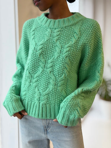 Rodebjar AS IS Carrie Sweater in Menthol Green - slightly shrunk, Large