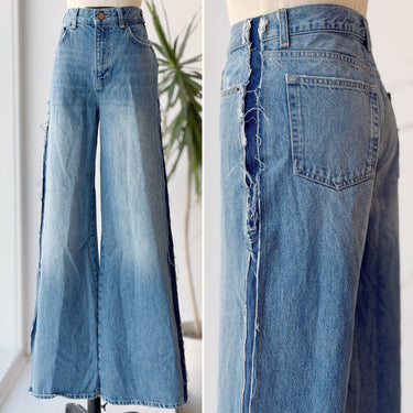 La Ligne Raw Edge Two Tone Jeans, 26