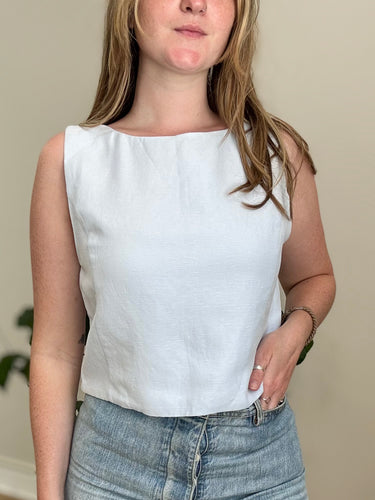 Wilfred NWT Light Blue Linen Blend Top, Medium