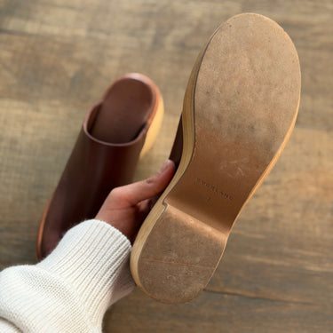 Everlane Cognac Platform Clogs - as is, 7