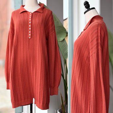Mr Mittens Knit Romper in Rust, M/L
