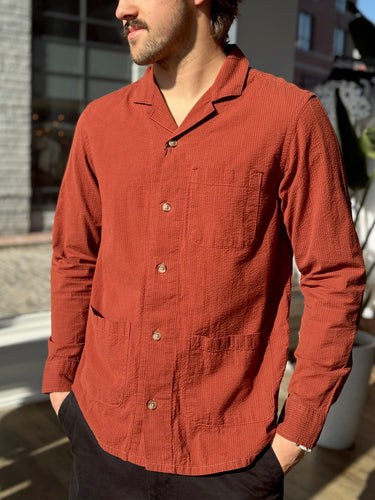 All Saints Textured Brick Button Up, Men's Small