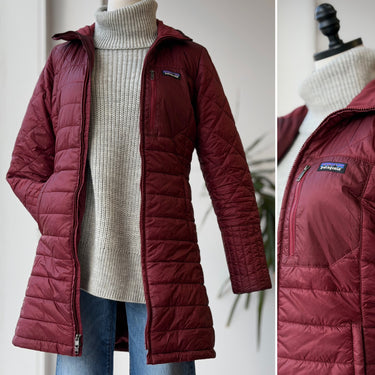 Patagonia Radalie Insulated Parka in Cranberry - discoloration, XSmall