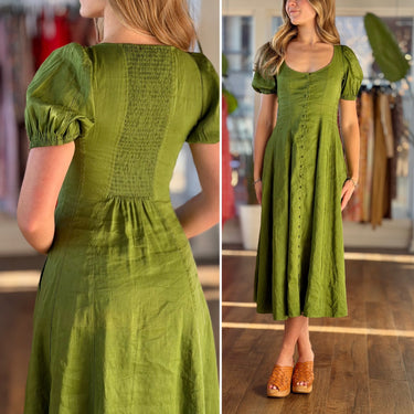 La Ligne Moss Green Francesca Dress, XSmall