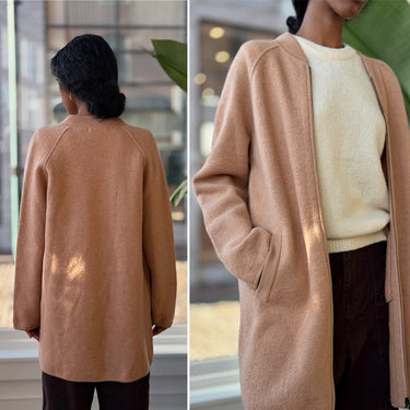 Madewell Bomber Sweater Jacket in Peach, Small