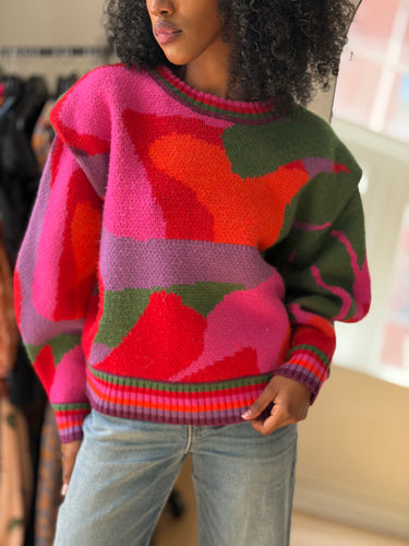 Farm Rio Abstract Print Sweater, XSmall