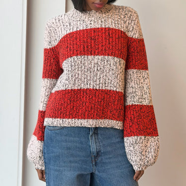 La Ligne Color Block Balloon Sleeve Sweater, Small