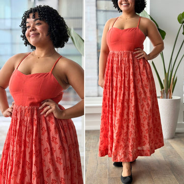 The Great Camelia Eyelet Maxi Dress in begonia, 3