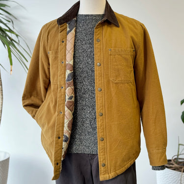 LL Bean Signature Camel Chamois Puff Lined Work Jacket, AS IS Men's Medium